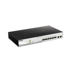 D-Link Switch - DGS-1210-10MP - 8x1000Mbps+2 SFP Port 130W POE Budget 8 Port POE RM L2 Fanless Smart Managed kép