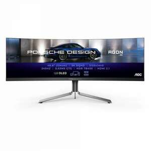 AOC Porsche PD49 LED display 124, 5 cm (49") 5120 x 1440 pixelek DQHD QDOLED Fekete kép