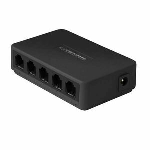 Esperansa ENS103, Onyx, 5 portos, Gigabit Ethernet, 10/100/1000 Mbps, Fekete, Switch kép