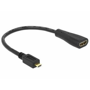 Delock nagy sebességű HDMI kábel Ethernettel - micro D apa &gt; A anya kép