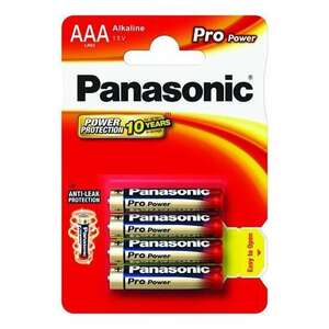 Elem PANASONIC Pro Power 1, 5 V alkáli AAA szupertartós (4db) LR03PPG-4BP kép