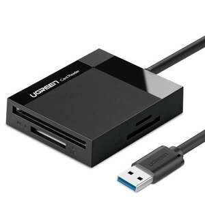 Ugreen USB 3.0 SD / micro SD / CF / MS memóriakártya-olvasó fekete (CR125 30333) kép