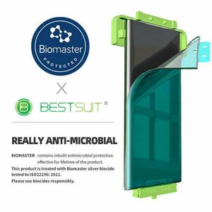 Samsung S906 Galaxy S22+ 5G rugalmas üveg képernyővédő fólia - Bestsuit Flexglass 3D Full Cover Biomaster - fekete kép