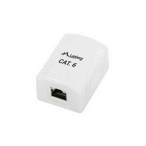 Lanberg - FTP fali aljzat 1-port RJ45 shielded cat. 6 - OS6-0001-W kép