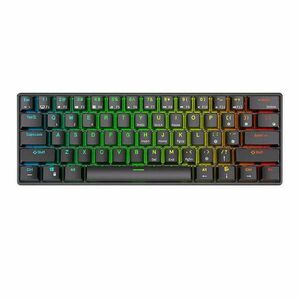 Klawiatura mechaniczna Royal Kludge RK61 RGB, red switch (czarna) kép