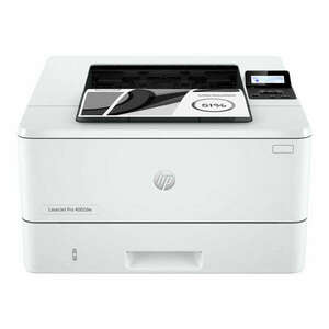 HP LaserJet PRO 4002DW lézernyomtató, monokróm, A4, duplex, 40 ppm nyomtatási sebesség, 1200x1200 dpi nyomtatási felbontás, 350 szabványos lap, Wi-Fi, Bluetooth, fehér kép