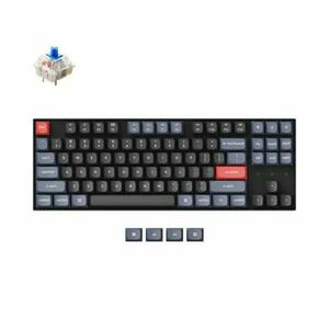 Billentyűzet Gaming Mechanikus billentyűzet Keychron K8 Pro QMK/VIA TKL Gateron G Pro (üzem közben cserélhető) kék kapcsoló RGB háttérvilágítású műanyag keret K8P-H2 kép