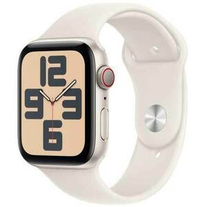 Apple Watch SE 2024 GPS + Cellular 40mm Starlight Aluminium Case with Starlight Sport Band - M/L kép