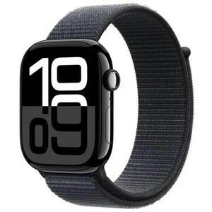 Apple Watch Series 10 GPS + Cellular 42mm Jet Black Aluminium Case with Ink Sport Loop kép