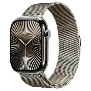 Apple Watch Series 10 GPS + Cellular 42mm Natural Titanium Case with Natural Milanese Loop kép