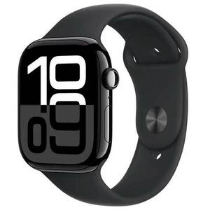 Apple Watch Series 10 GPS 46mm Fekete alumínium fekete sportszíjjal - M/L kép