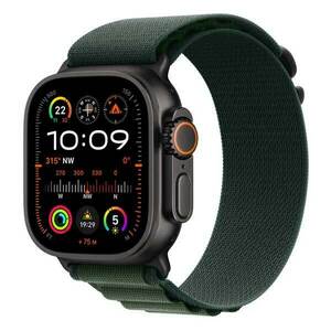 Apple Watch Ultra 2 GPS + Cellular 49mm Black Titanium Case with Dark Green Alpine Loop - Large kép