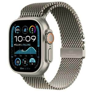 Apple Watch Ultra 2 GPS + Cellular 49mm Natural Titanium Case with Natural Titanium Milanese Loop - L kép