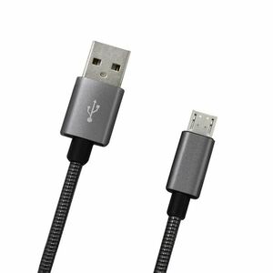 MicroUSB adatkábel 2A, fém, 1 m kép