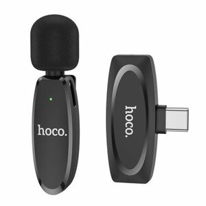 HOCO L15 vezeték nélküli lavalier mikrofón USB-C, fekete kép