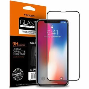 Spigen Full Cover üvegfólia iPhone 11 Pro / XS / X, fekete (063GL25234) kép