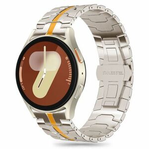 Tech-Protect Stainless Line szíj Samsung Galaxy Watch 4 / 5 / 5 Pro / 6 / 7 / FE, titanium/orange kép