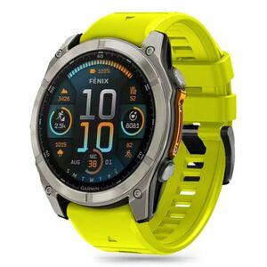 Tech-Protect Silicone Line szíj Garmin Fenix 5x / 5x Plus / 6x / 6x Pro / 7x / 8 51mm, lime kép