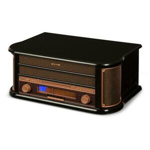 Auna BELLE EPOQUE 1908, retró sztereó rendszer, gramofon, rádió, USB, CD, MP3, mikrorendszer kép