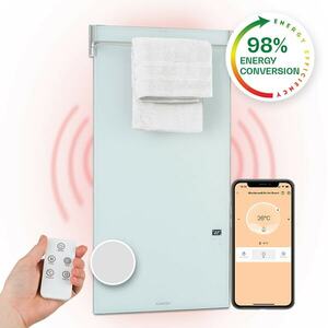 Klarstein Hot Spot Crystal Spotless Smart, infravörös hősugárzó, 750 W, alkalmazás, fehér kép