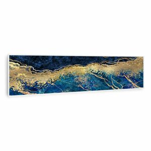 Klarstein Wonderwall Air Art Smart, infravörös hősugárzó, 120 x 30 cm, 350 W, kék márvány kép