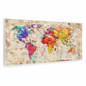 Klarstein Wonderwall Air Art Smart, infravörös hősugárzó, 120 x 60 cm, 700 W, színes térkép kép