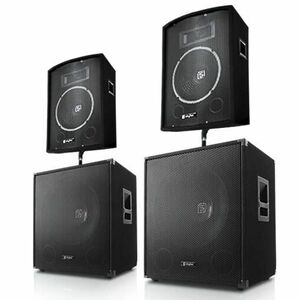 Skytec "BERLIN BASSLINE" PA KÉSZLET, 2000 W, 2.2, 2 HANGFALBÓL ÉS 2 SUBWOOFERBŐL ÁLLÓ KÉSZLET kép