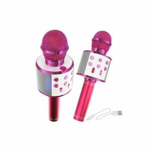 Karaoke mikrofon Bluetooth hangszóróval - rózsaszín kép