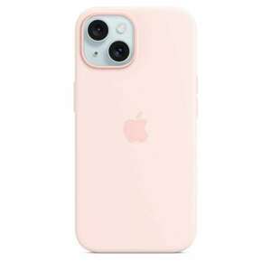 Silicone case with MagSafe for iPhone 15 - light pink kép