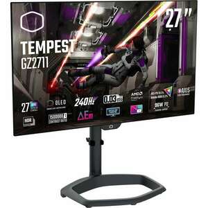 Cooler Master GZ2711 - 27 - LED monitor, fekete, QHD, AMD Free-Sync Premium, USB-C, 240Hz-es panel (CMI-GZ2711-EK) (CMI-GZ2711-EK) kép