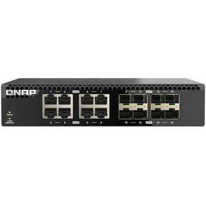 QNAP QSW-3216R-8S8T hálózati kapcsoló Beállítást nem igénylő (unmanaged) L2 10G Ethernet (100/1000/10000) Fekete (QSW-3216R-8S8T) kép