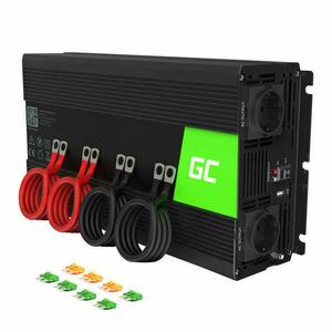 Car inverter voltage converter Green Cell INV10 12V to 230V 2000W/4000W, modified sine wave kép