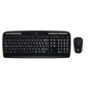 Logitech MK330 Vezetéknélküli billentyűzet + optikai egér Fekete DE 920-008533 kép