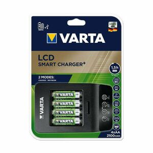 Akkumulátor töltő VARTA LCD Smart + 4 db AA 2100 mAh kép