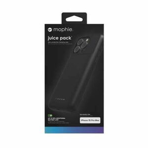 Mophie Juice Pack case for iPhone 15 Pro Max with built-in 3000 mAh power bank - black kép