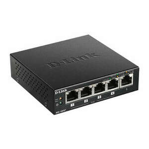 D-Link DGS-1005P Beállítást nem igénylő (unmanaged) L2 Gigabit Ethernet (10/100/1000) Ethernet-áramellátás (PoE) támogatása Fekete kép