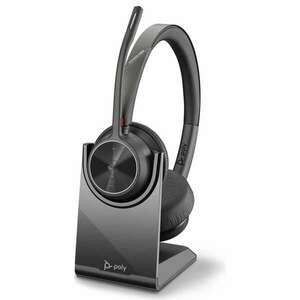 Poly Voyager 4320 UC Teams USB-A/Wireless Headset + Töltőállomás - Fekete kép