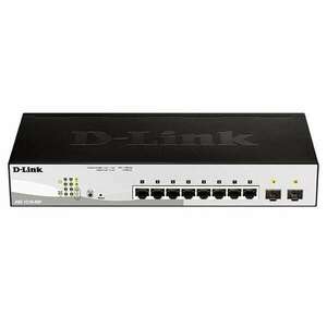 D-Link DGS-1210-08P Vezérelt L2 Gigabit Ethernet (10/100/1000) Ethernet-áramellátás (PoE) támogatása Fekete kép