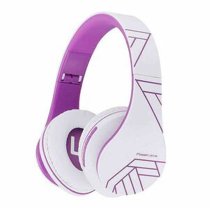 Wireless Headphones PowerLocus P2 (white-purple) kép