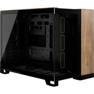 Corsair 2500X Mini Tower Extended ATX számítógépház - Fekete fém / Dió fa kép