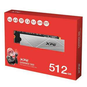 Adata ssd m.2 2280 nvme gen4x4 512gb gammix s60 AGAMMIXS60-512G-CS kép