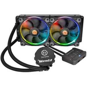 Thermaltake WATER 3.0 RIING RGB 240 Processzor Minden az egyben folyadékhűtés 12 cm Fekete kép