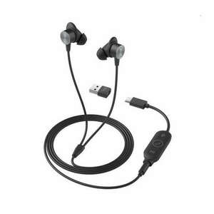 Logitech Zone Wired Earbuds Graphite kép