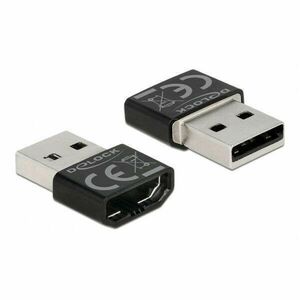 Delock 65680 HDMI-A anya > USB-A apa fekete adapter kép