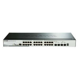 D-LINK Switch 24x1000Mbps (24xPOE) + 2xGigabit SFP + 2xGigabit SFP+ Menedzselhető Rackes, DGS-1510-28P/E kép