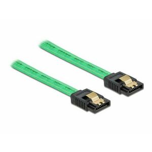 DeLock SATA 6 Gb/s Cable UV Glow Effect 70 cm Green kép