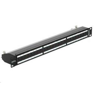 Delock patch panel 24 port 1U 19" fekete (43320) (Delock 43320) kép