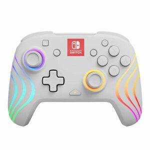 PDP Afterglow Wave Nintendo Switch RGB LED Lighting fehér vezeték nélküli kontroller kép