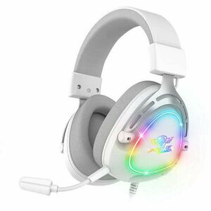 Spirit of Gamer Fejhallgató - ELITE H40 White (MultiPlatform, RGB, 3.5mm Jack, mikrofon, hangerőszabályzó, nagy-párnás) kép