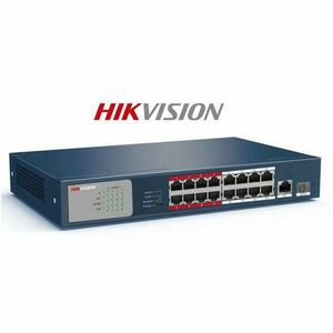 Hikvision Switch PoE - DS-3E0318P-E/M (16 port 100Mbps, 135W, 1 port 1000Mbps combo, L2) kép